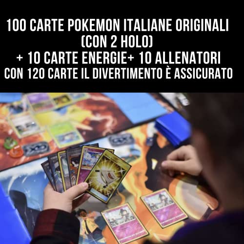 120-Carte-Pokemon-Italiano-Originali-Assortite-SET-Definitivo-100-Carte-con-2-HOLO-10-Carte-Energia-e-10-Allenatori-include-pacchetto-da-100-abda-Sleeves-Bustine-Protettive-0-3