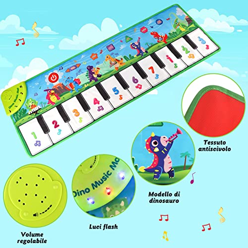 Allaugh-Tappeto-Musicale-Bambini-Giochi-Tappetino-Tastiera-Pianoforte-con-8-Strumenti-Suoni-Giocattoli-Interattivi-Tappeto-Danza-Gioco-Educativi-Regali-di-Natale-per-Bimbi-1-2-3-4-5-6-Anni-0-2