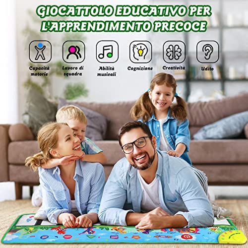 Allaugh-Tappeto-Musicale-Bambini-Giochi-Tappetino-Tastiera-Pianoforte-con-8-Strumenti-Suoni-Giocattoli-Interattivi-Tappeto-Danza-Gioco-Educativi-Regali-di-Natale-per-Bimbi-1-2-3-4-5-6-Anni-0-3