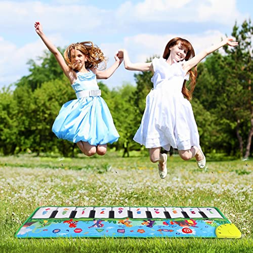 Allaugh-Tappeto-Musicale-Bambini-Giochi-Tappetino-Tastiera-Pianoforte-con-8-Strumenti-Suoni-Giocattoli-Interattivi-Tappeto-Danza-Gioco-Educativi-Regali-di-Natale-per-Bimbi-1-2-3-4-5-6-Anni-0-4
