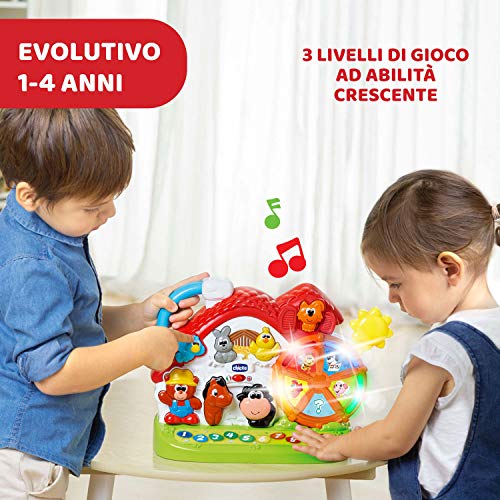 Chicco-Fattoria-Parlante-Bilingue-ItalianoInglese-Fattoria-con-Animali-per-Bambini-con-Luci-e-Suoni-3-Modalita-di-Gioco-Gioco-Educativo-Elettronico-Giochi-Bambini-1-4-Anni-0-1