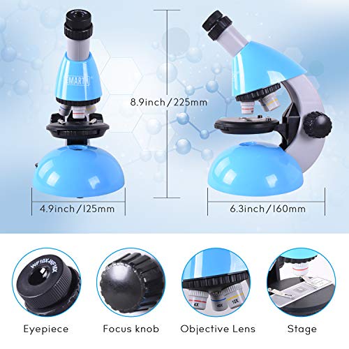 Emarth-Microscopio-per-Bambini-Studente-principiante-per-Bambini-microscopi-monoculari-40X-640X-con-Kit-di-scienze-educative-da-50-Pezzi-Supporto-Regolabile-e-Luce-a-LED-0-0