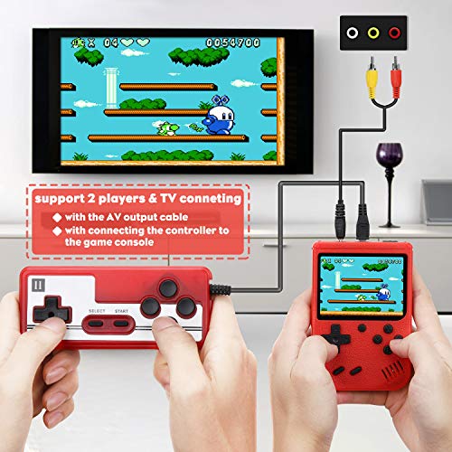 Fivejoy-Console-Portatile-400-Giochi-FC-Classici-per-Due-Giocatori-Schermo-a-Colori-da-3-Pollici-Videogiochi-Portatili-USB-Ricaricabile-Connessione-TVrosso-0-1