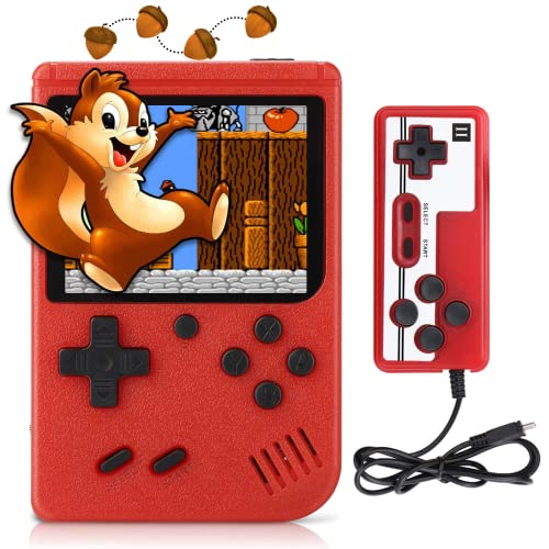 Fivejoy-Console-Portatile-400-Giochi-FC-Classici-per-Due-Giocatori-Schermo-a-Colori-da-3-Pollici-Videogiochi-Portatili-USB-Ricaricabile-Connessione-TVrosso-0
