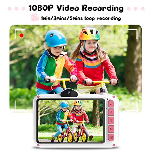 Fotocamera-per-Bambini-WOWGO-35-Macchina-Fotografica-Digitale-Ricaricabile-Videocamera-con-12-Megapixel-1080P-HDDual-Lensscheda-TF-da-32-GB-0-1