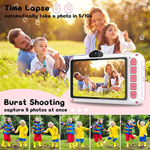 Fotocamera-per-Bambini-WOWGO-35-Macchina-Fotografica-Digitale-Ricaricabile-Videocamera-con-12-Megapixel-1080P-HDDual-Lensscheda-TF-da-32-GB-0-2