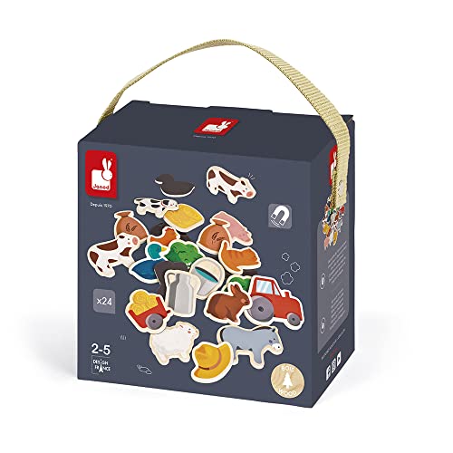 Janod-24-Calamite-Fattoria-Animali-della-Fattoria-Giocattolo-in-Legno-Gioco-Educativo-Magnetico-per-Manipolare-Sperimentare-e-Divertirsi-Da-2-Anni-in-Su-J08157-0-3