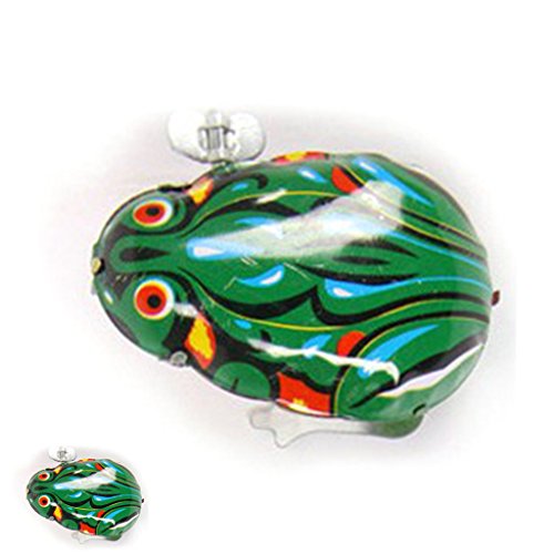 KERDEJAR-Giocattolo-di-Latta-della-Rana-Rana-Che-Salta-a-Molla-in-Metallo-Giocattoli-di-Latta-a-orologeria-per-Bambini-Gioco-Divertente-Bambola-Vintage-Verde-0-0