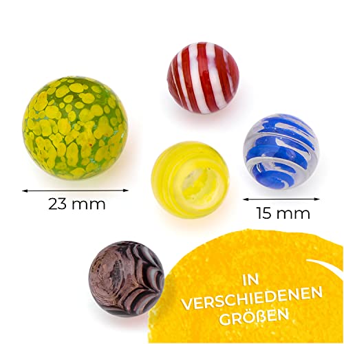 KLEINTOBER-Set-di-biglie-di-alta-qualita-per-giocare-fatto-a-mano-con-istruzioni-per-5-giochi-biglie-in-vetro-con-sacchetto-per-il-trasporto-classico-per-bambini-e-adulti-0-1
