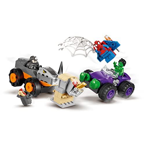 LEGO-10782-Marvel-Spidey-e-i-Suoi-Fantastici-Amici-Resa-dei-Conti-tra-Hulk-e-Rhino-Monster-Truck-Macchine-Giocattolo-Giochi-per-Bambini-dai-4-Anni-0-0