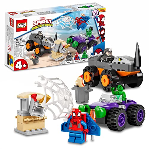 LEGO-10782-Marvel-Spidey-e-i-Suoi-Fantastici-Amici-Resa-dei-Conti-tra-Hulk-e-Rhino-Monster-Truck-Macchine-Giocattolo-Giochi-per-Bambini-dai-4-Anni-0