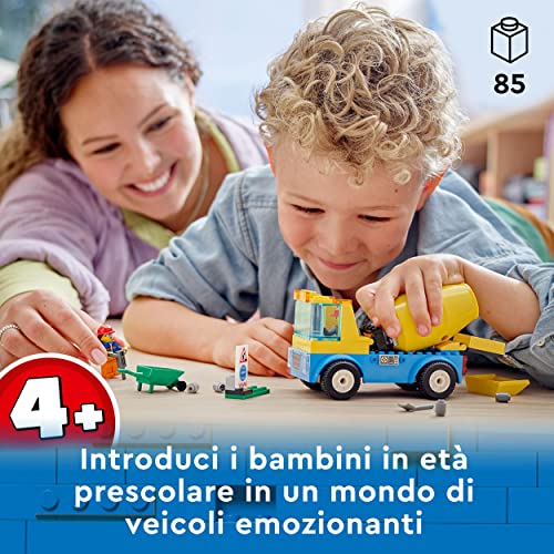LEGO-60325-City-Great-Vehicles-Autobetoniera-Camion-Giocattolo-Giochi-per-Bambini-dai-4-Anni-in-su-con-Veicoli-da-Cantiere-0-0