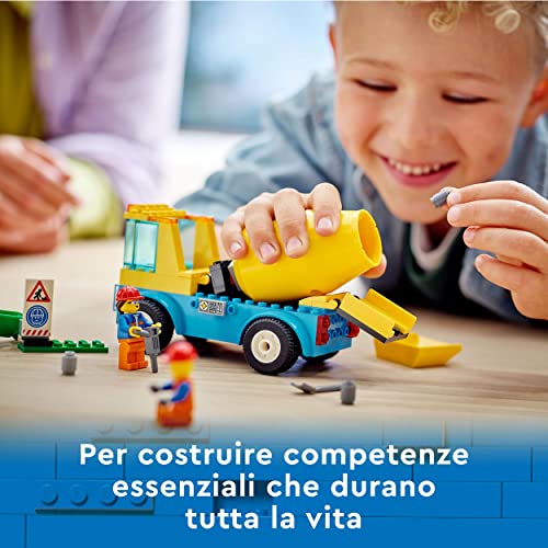 LEGO-60325-City-Great-Vehicles-Autobetoniera-Camion-Giocattolo-Giochi-per-Bambini-dai-4-Anni-in-su-con-Veicoli-da-Cantiere-0-4