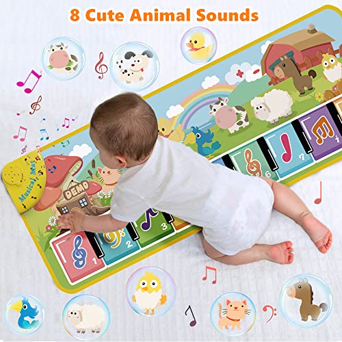 Lobyoh-Tappeto-Musicale-per-Bambini-con-8-Animali-Tappeto-Piano-Regalo-di-Compleanno-per-Bambini-1-Anno-Tappeto-da-Danza-Tappetino-per-Pianoforte-Giocattolo-Musicale-per-Bambini-1-5-Anni-0-1