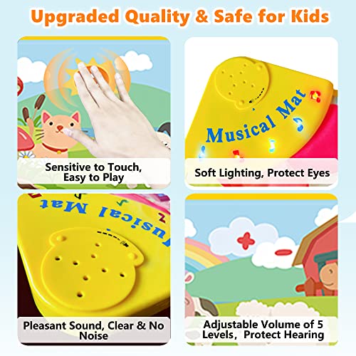 Lobyoh-Tappeto-Musicale-per-Bambini-con-8-Animali-Tappeto-Piano-Regalo-di-Compleanno-per-Bambini-1-Anno-Tappeto-da-Danza-Tappetino-per-Pianoforte-Giocattolo-Musicale-per-Bambini-1-5-Anni-0-2