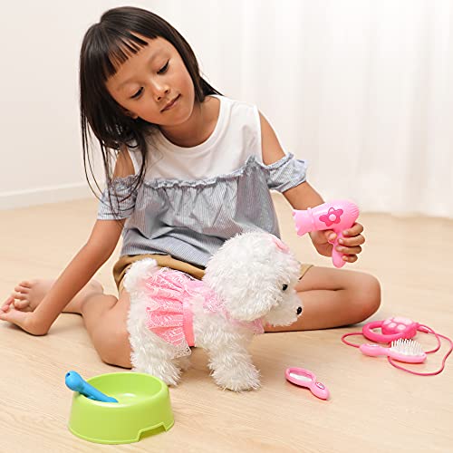 OR-OR-TU-Telecomando-Peluche-Interattivi-Cane-Giocattoli-per-Ragazze-Bambini-Camminare-e-AbbaiareScuotere-Coda-Giocattoli-Prima-Educazione-Regalo-di-Compleanno-per-3-4-5-6-Anni-0-3