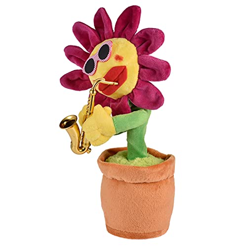 SHEDE-Canta-e-Balla-Girasole-Giocattolo-80-Musica-con-luci-Ornamenti-per-Bambole-Sassofono-Giocattolo-per-cantare-per-Ragazzi-e-Ragazze-Beautiful-0-0