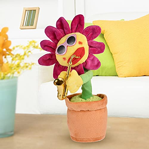SHEDE-Canta-e-Balla-Girasole-Giocattolo-80-Musica-con-luci-Ornamenti-per-Bambole-Sassofono-Giocattolo-per-cantare-per-Ragazzi-e-Ragazze-Beautiful-0-2