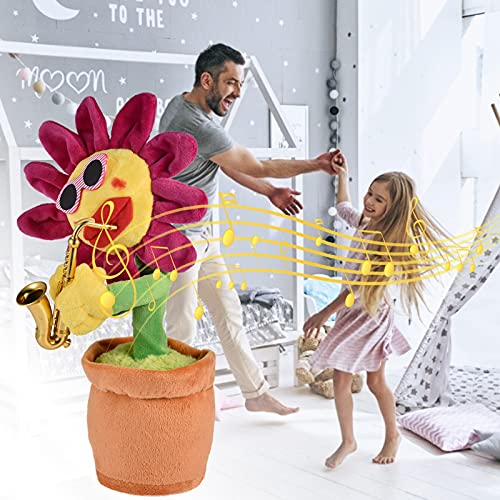 SHEDE-Canta-e-Balla-Girasole-Giocattolo-80-Musica-con-luci-Ornamenti-per-Bambole-Sassofono-Giocattolo-per-cantare-per-Ragazzi-e-Ragazze-Beautiful-0-3