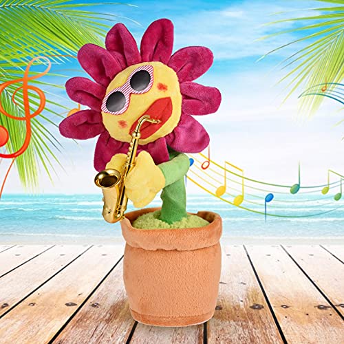 SHEDE-Canta-e-Balla-Girasole-Giocattolo-80-Musica-con-luci-Ornamenti-per-Bambole-Sassofono-Giocattolo-per-cantare-per-Ragazzi-e-Ragazze-Beautiful-0-4