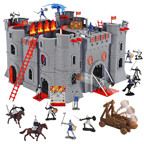 STARLUX-Castello-Il-Castello-Nero-con-Cavalieri-Soldati-Drago-Catapulte-e-Accessori-Dai-3-anni-Made-in-Europe-404002-0