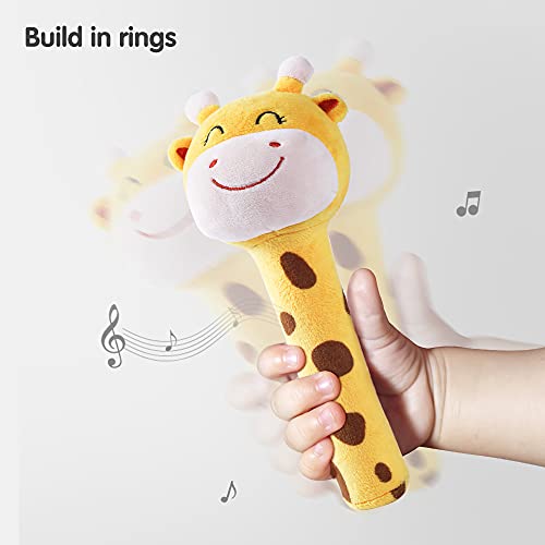 TUMAMA-Giraffe-Sonagli-e-Anelli-di-PeluchesPeluche-Impilabile-Sonaglino-NeonatiGiocattoli-Prima-Infanzia-con-Il-Suono-Sonaglio-Peluche-Giocattolo-Animali-Morbidi-Regalo-per-Neonati-e-Bambini-0-0