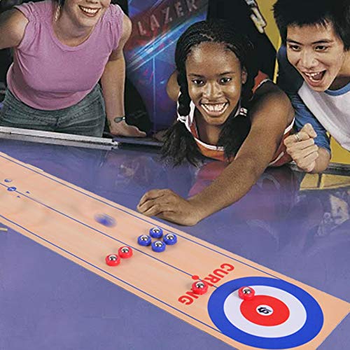 XIANLIAN-Set-da-Tavolo-per-Shuffleboard-da-Bowling-3-in-1-Gioco-di-Curling-da-Tavolo-Giochi-Portatili-per-Famiglie-10-X-40-Pollici-Extra-Large-per-Feste-a-casa-Regalo-per-Bambini-e-Adulti-0-0