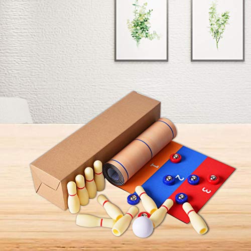 XIANLIAN-Set-da-Tavolo-per-Shuffleboard-da-Bowling-3-in-1-Gioco-di-Curling-da-Tavolo-Giochi-Portatili-per-Famiglie-10-X-40-Pollici-Extra-Large-per-Feste-a-casa-Regalo-per-Bambini-e-Adulti-0-4