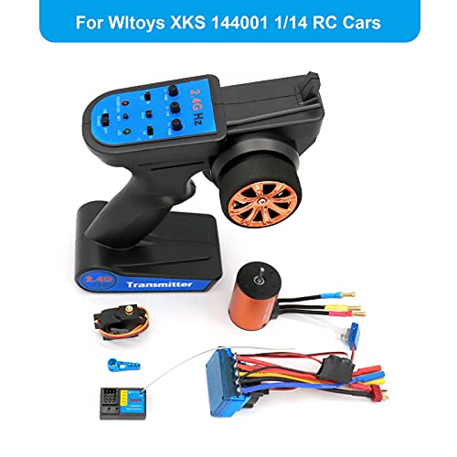 ruizhi-Brushless-Upgrade-Kit-Motor-ESC-Receiver-Remote-Controller-Servo-Set-per-Wltoys-XKS-144001-114-RC-Cars-Pezzi-di-Ricambio-0-2