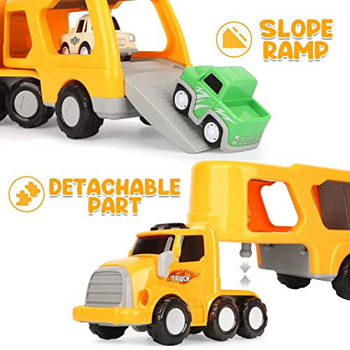 Aoskie-Camion-Macchinine-per-Bambini-2-3-4-Anni-5-in-1-Camion-Giocattolo-con-Suoni-e-Luci-4-Mini-Cars-Giocattolo-Regalo-per-Bambino-0-1