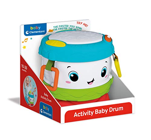 Clementoni-Activity-Baby-Drum-Tamburo-Elettronico-Gioco-Strumenti-Musicali-per-Bambini-10-Mesi-Multicolore-17409-0-0