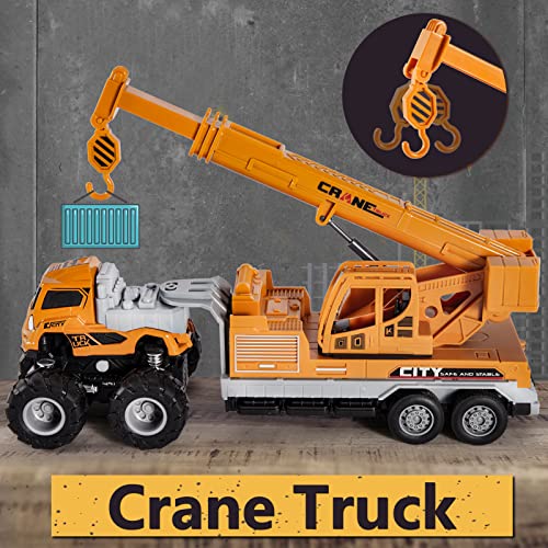 HERSITY-Camion-con-Gru-Giocattolo-Veicoli-da-Cantiere-MetalloPlastica-Gioco-Macchinine-Regalo-Bambini-Bambino-3-4-5-Anni-Maschio-0-1