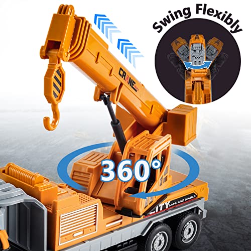 HERSITY-Camion-con-Gru-Giocattolo-Veicoli-da-Cantiere-MetalloPlastica-Gioco-Macchinine-Regalo-Bambini-Bambino-3-4-5-Anni-Maschio-0-2