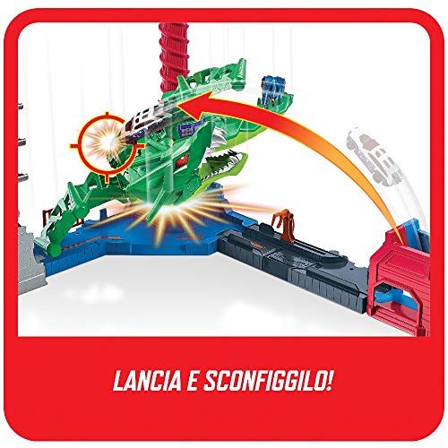Hot-Wheels-City-Attacco-Aereo-del-DragoPlayset-Motorizzato-con-Suoni-e-1-Macchinina-Giocattolo-per-Bambini-3Anni-Multicolore-GJL13-0-2