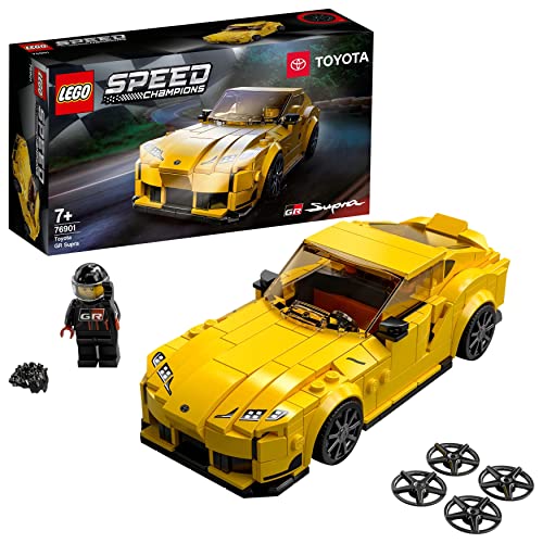 LEGO-76901-Speed-Champions-Toyota-GR-Supra-Macchina-Giocattolo-per-Bambini-di-7-Anni-Auto-Sportiva-da-Corsa-con-Pilota-0