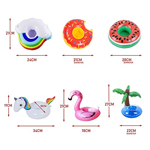 QEEQPF-Set-portabicchieri-Gonfiabile-da-6-Pezzi-portabibite-per-Vasca-idromassaggio-Giocattoli-gonfiabili-per-Piscina-Giocattoli-per-Piscina-Adatto-per-Feste-Vacanze-Bagno-0-0