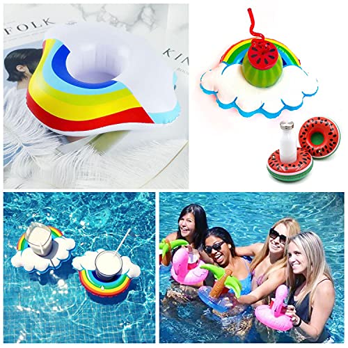 QEEQPF-Set-portabicchieri-Gonfiabile-da-6-Pezzi-portabibite-per-Vasca-idromassaggio-Giocattoli-gonfiabili-per-Piscina-Giocattoli-per-Piscina-Adatto-per-Feste-Vacanze-Bagno-0-3