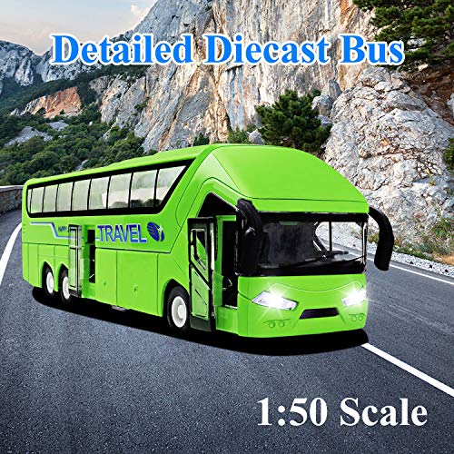 YIJIAOYUN-21cm-Stampo-Veicoli-Giocattolo-pressofuso-in-Lega-con-luci-e-Musica-Pullman-Autobus-Pull-Back-in-Scala-150-0-0