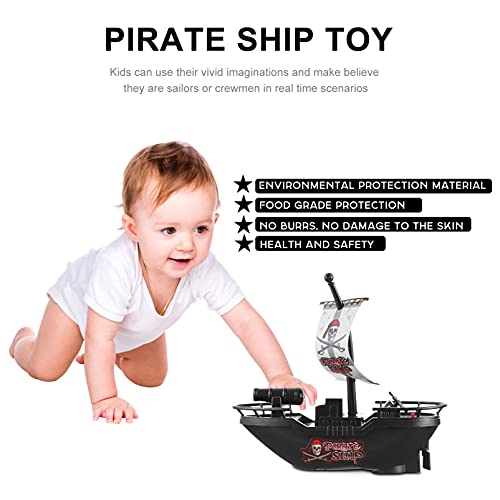 jojofuny-Elettronico-Piscina-Pirata-Giocattolo-Barca-Giocattoli-da-Bagno-Piscina-per-Bambini-Pirata-Giocattolo-per-Vasca-da-Bagno-Pirata-Barca-Ornamenti-Senza-Batterie-0-3